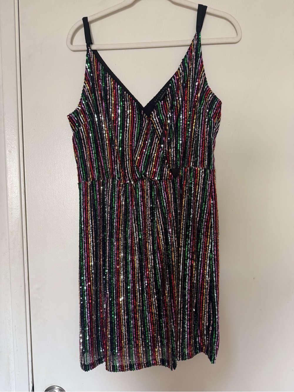 Sanctuary Multicolor Sequin Striped Mini Dress